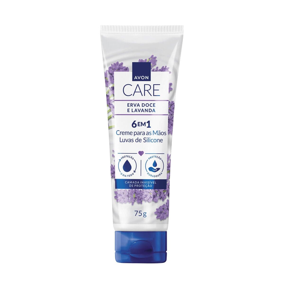 Avon Care Creme Protetor Para Maos Luvas De Silicone Erva Doce e Lavanda 75 g