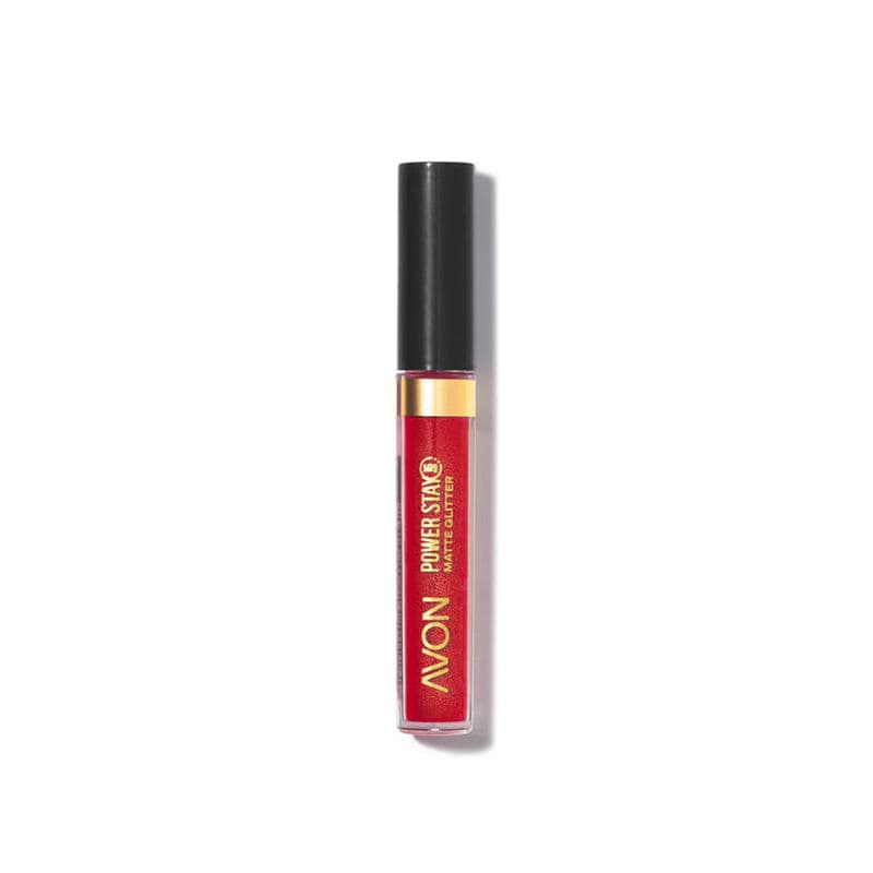 Avon Powerstay Batom Matte Glitter Cereja Brilhante 4 ml